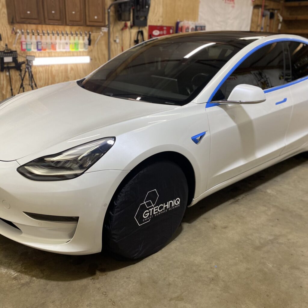 2019 Tesla Model 3 Performace prep before ceramic coating