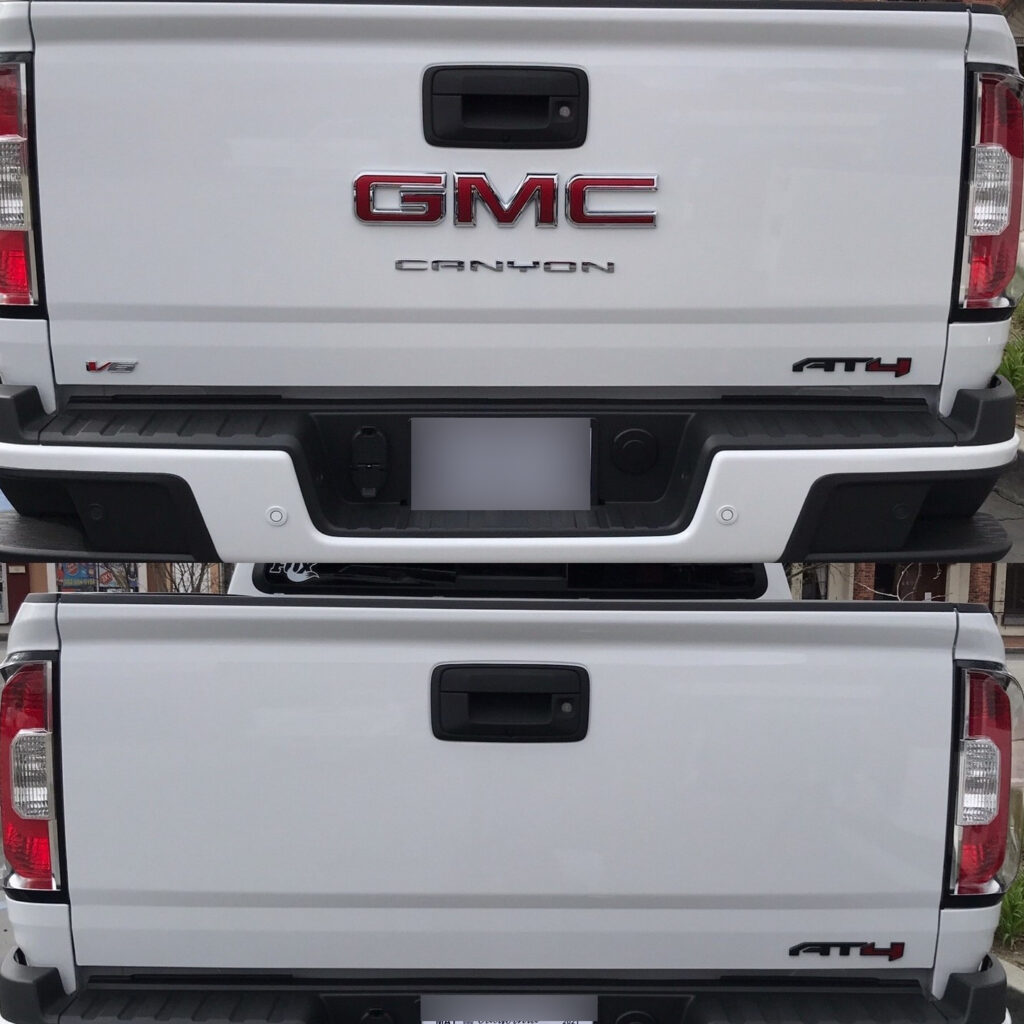 GMC canyon truck badge removal